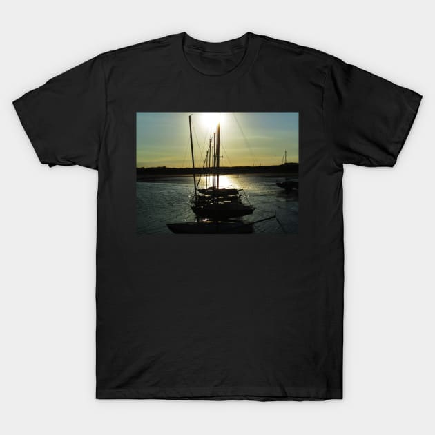 Low Light at Beadnell Harbour T-Shirt by Ladymoose